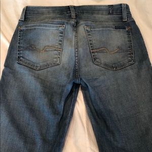 7 For All Mankind Blue Boot Cut Jeans